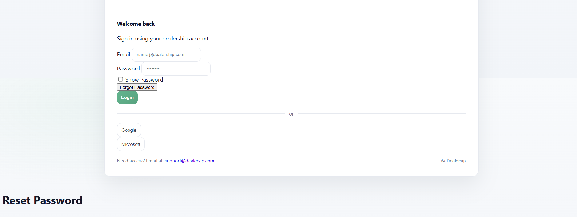 Image showing Dealersip not loaded properly